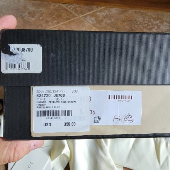 Gucci Jelly Sky-blue Sandal Sz. 36 - Picture 2 of 12